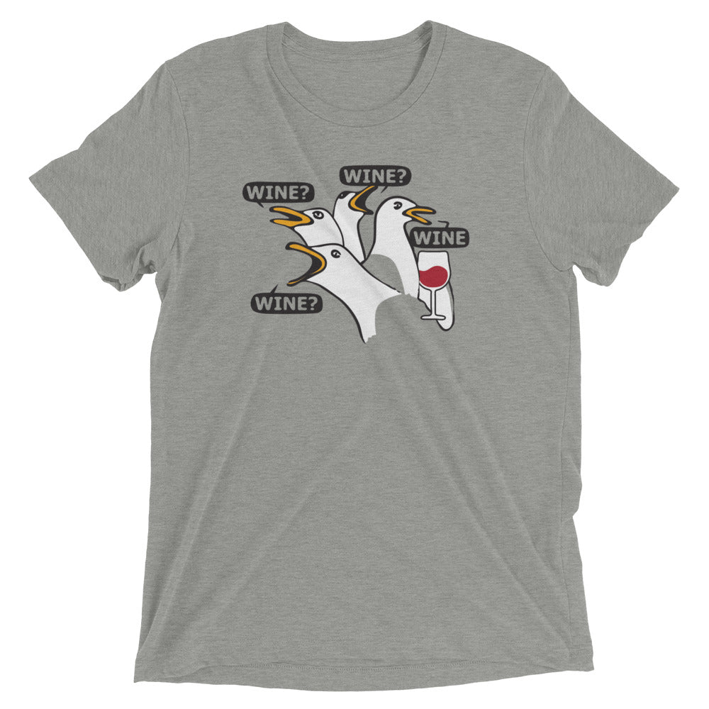 Wine Wine Wine Wine Men's Tri-Blend Tee Hoodie, Sweatshirt | CoreVibeTees.com (Image 1)