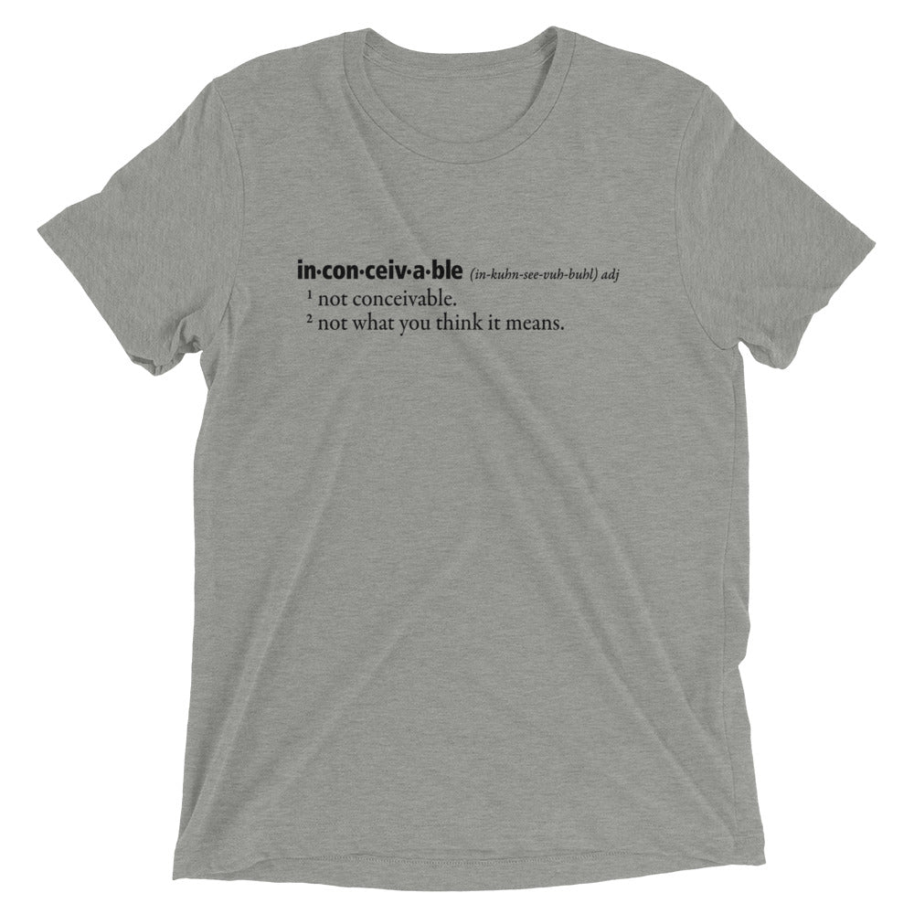 Inconceivable Definition Men's Tri-Blend Tee Hoodie, Sweatshirt | CoreVibeTees.com (Image 1)