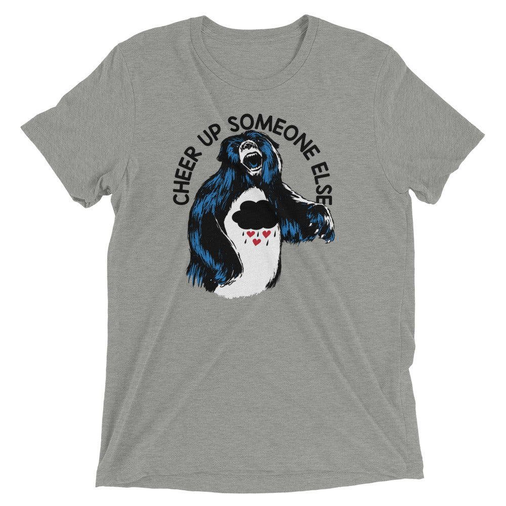 Cheer Up Someone Else Men's Tri-Blend Tee Hoodie, Sweatshirt | CoreVibeTees.com (Image 1)