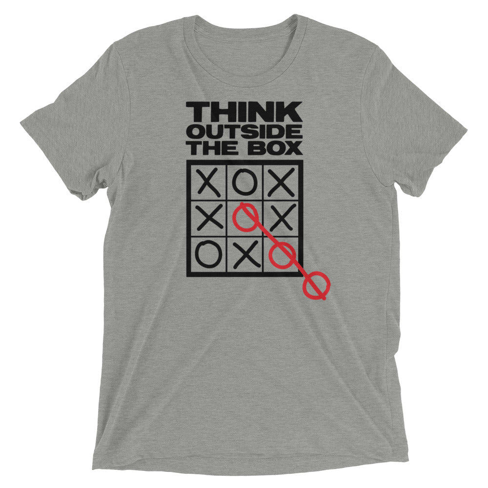 Think Outside The Box Men's Tri-Blend Tee Hoodie, Sweatshirt | CoreVibeTees.com (Image 3)