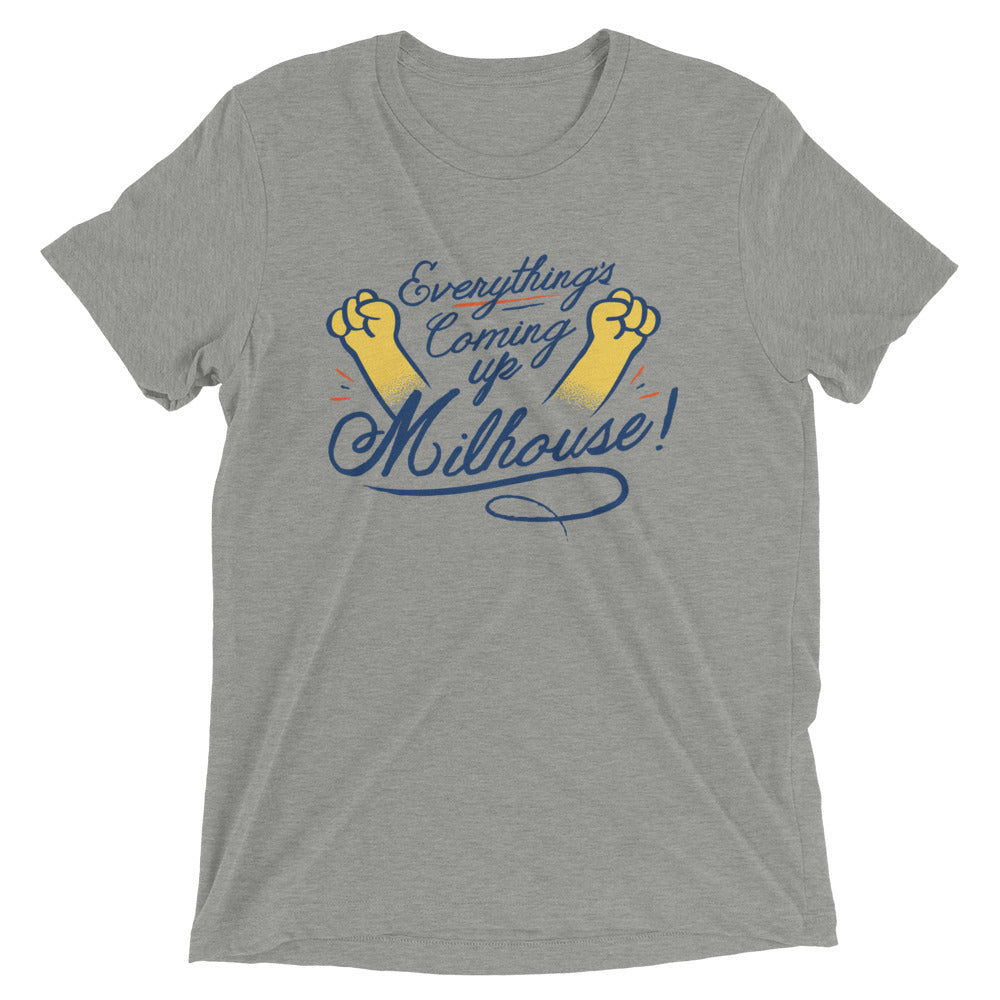 Everything's Coming Up Milhouse! Men's Tri-Blend Tee Hoodie, Sweatshirt | CoreVibeTees.com (Image 1)