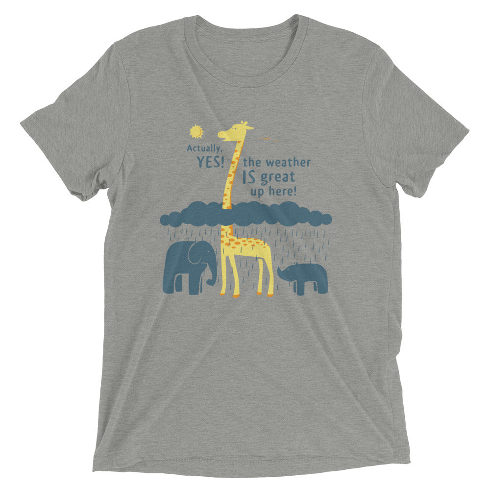 The Weather Is Great Up Here! Men's Tri-Blend Tee Hoodie, Sweatshirt | CoreVibeTees.com (Image 2)