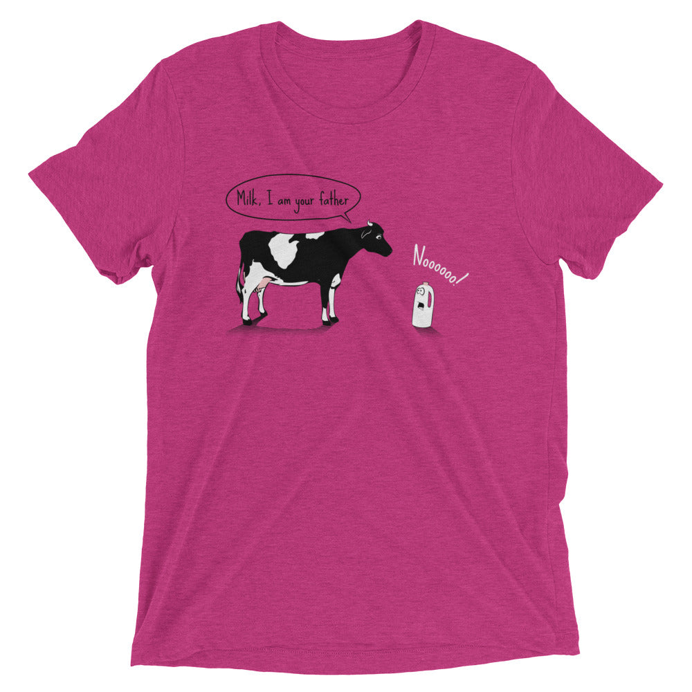 Milk, I am your father Men's Tri-Blend Tee Hoodie, Sweatshirt | CoreVibeTees.com (Image 3)