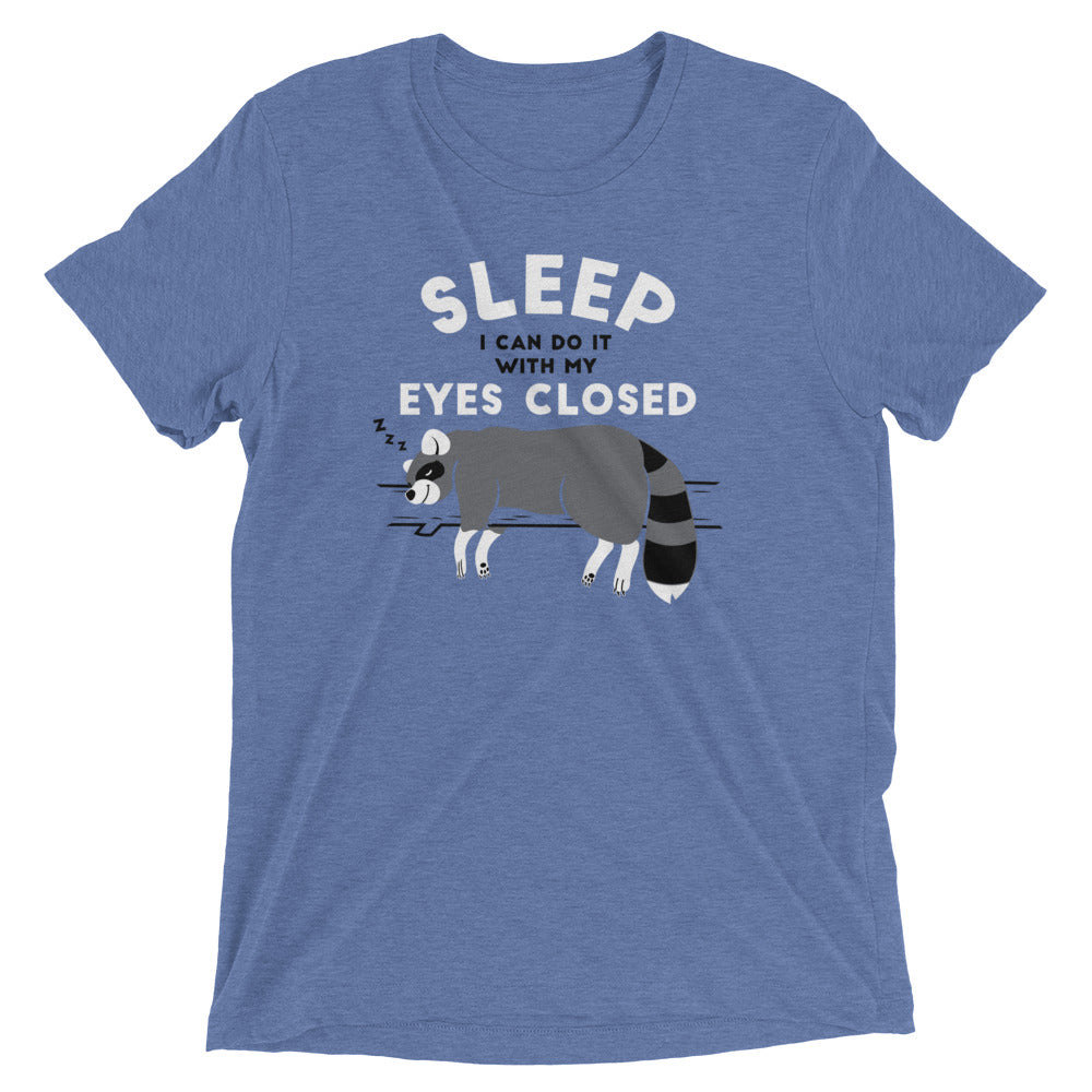 Sleep I Can Do It With My Eyes Closed Men's Tri-Blend Tee Hoodie, Sweatshirt | CoreVibeTees.com (Image 2)