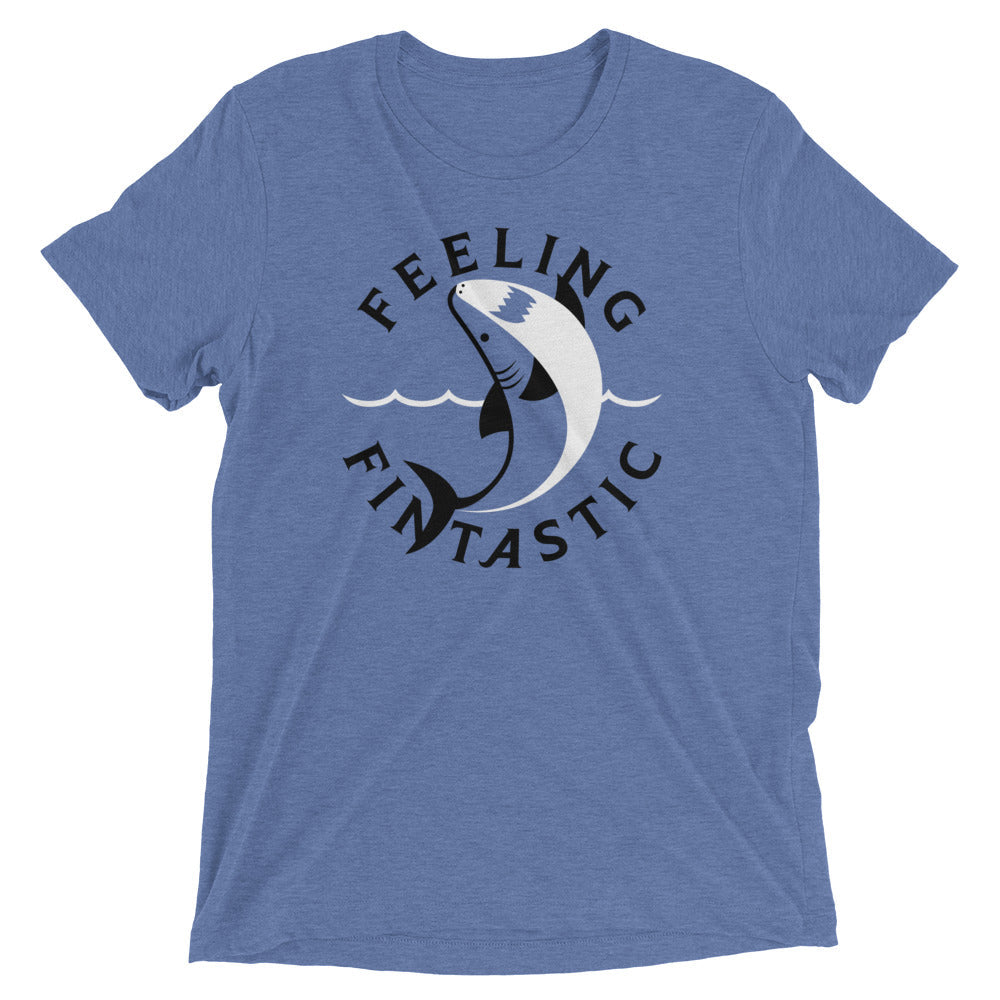 Feeling Fintastic Men's Tri-Blend Tee Hoodie, Sweatshirt | CoreVibeTees.com (Image 3)