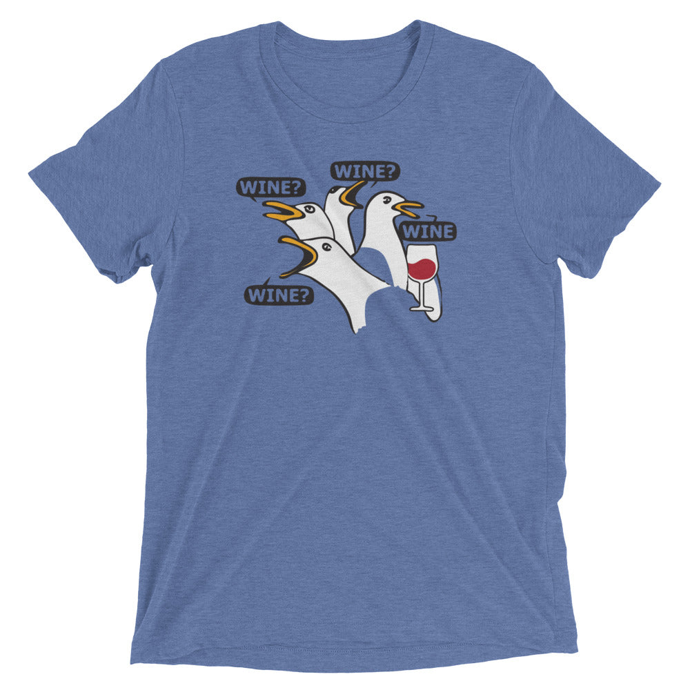 Wine Wine Wine Wine Men's Tri-Blend Tee Hoodie, Sweatshirt | CoreVibeTees.com (Image 2)
