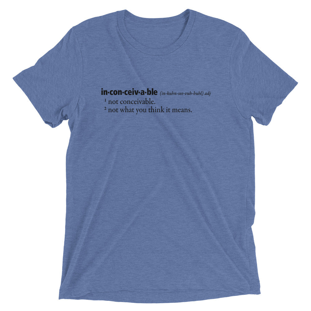 Inconceivable Definition Men's Tri-Blend Tee Hoodie, Sweatshirt | CoreVibeTees.com (Image 2)