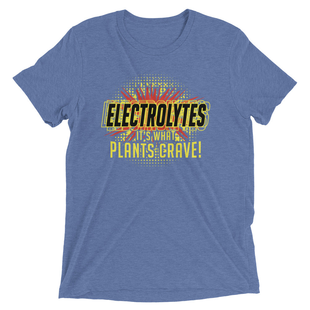 Electrolytes, It's What Plants Crave! Men's Tri-Blend Tee Hoodie, Sweatshirt | CoreVibeTees.com (Image 2)