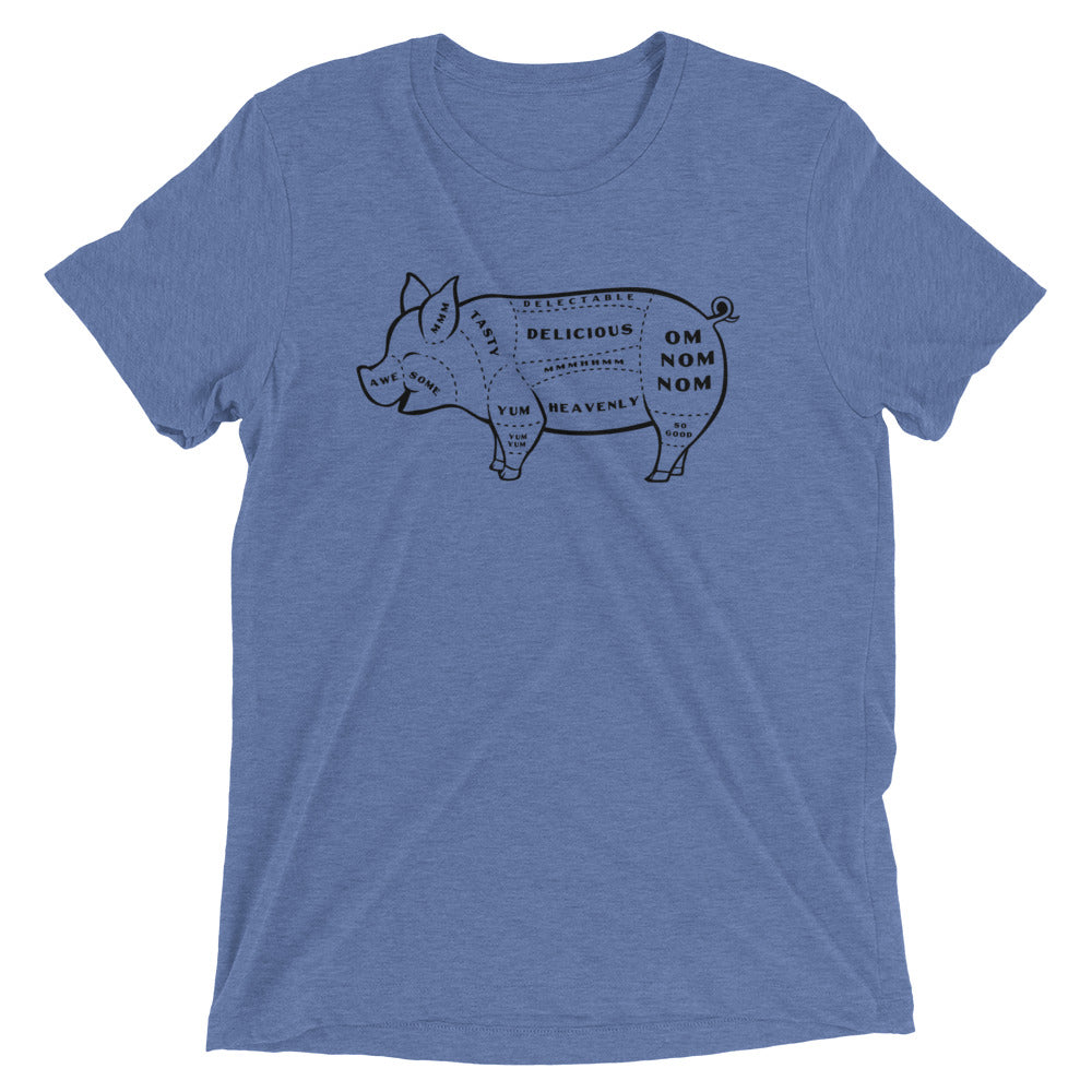 Tasty Pig Cuts Men's Tri-Blend Tee Hoodie, Sweatshirt | CoreVibeTees.com (Image 2)