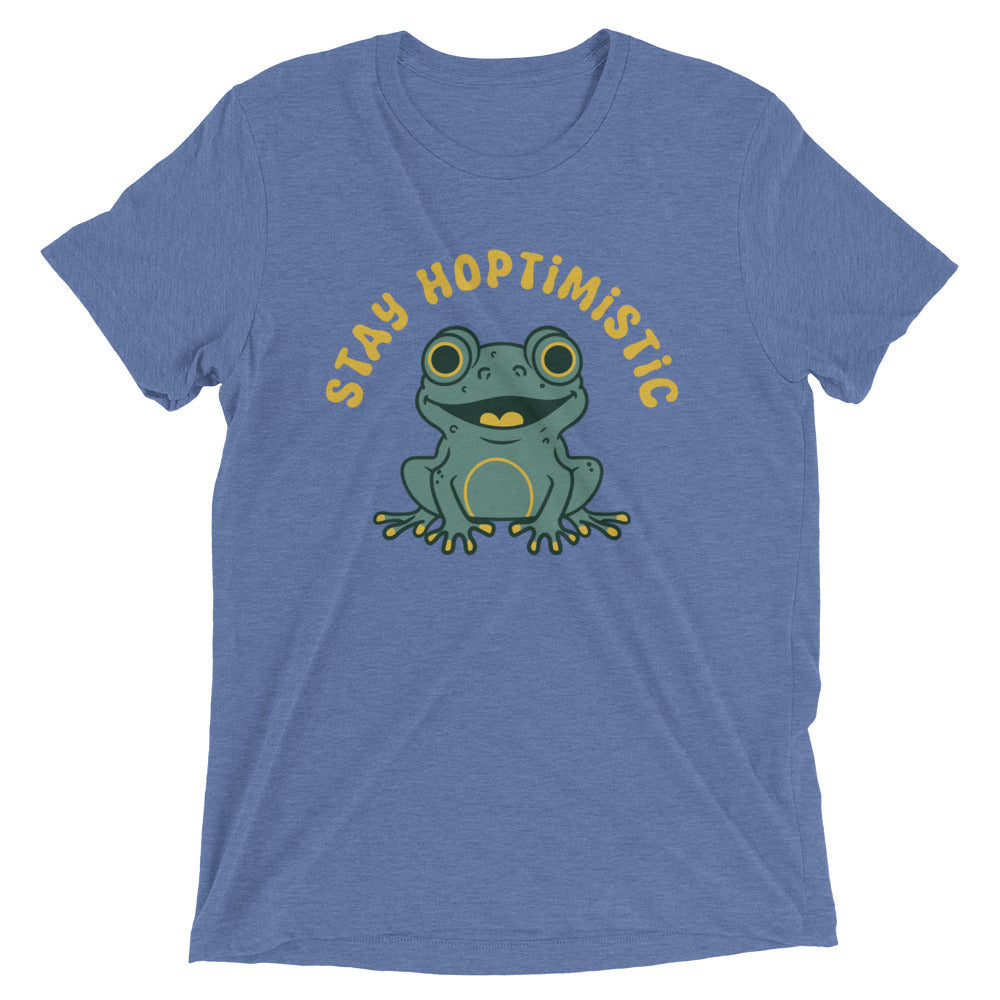 Stay Hoptimistic Men's Tri-Blend Tee Hoodie, Sweatshirt | CoreVibeTees.com (Image 5)