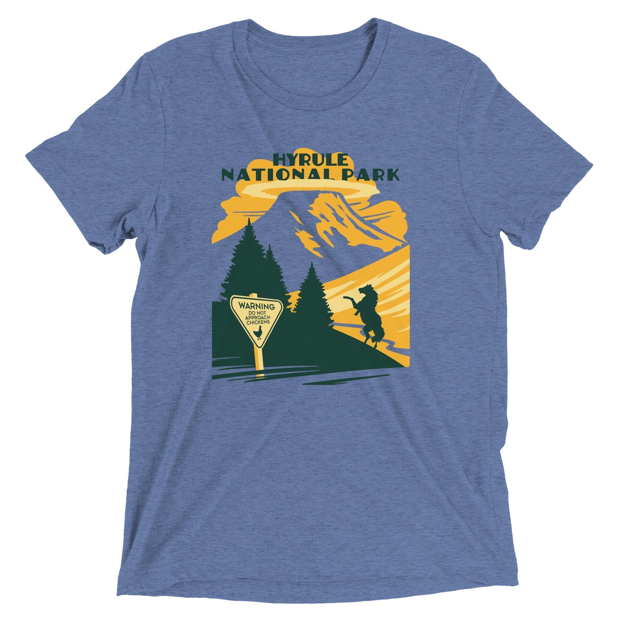 Hyrule National Park Men's Tri-Blend Tee Hoodie, Sweatshirt | CoreVibeTees.com (Image 3)