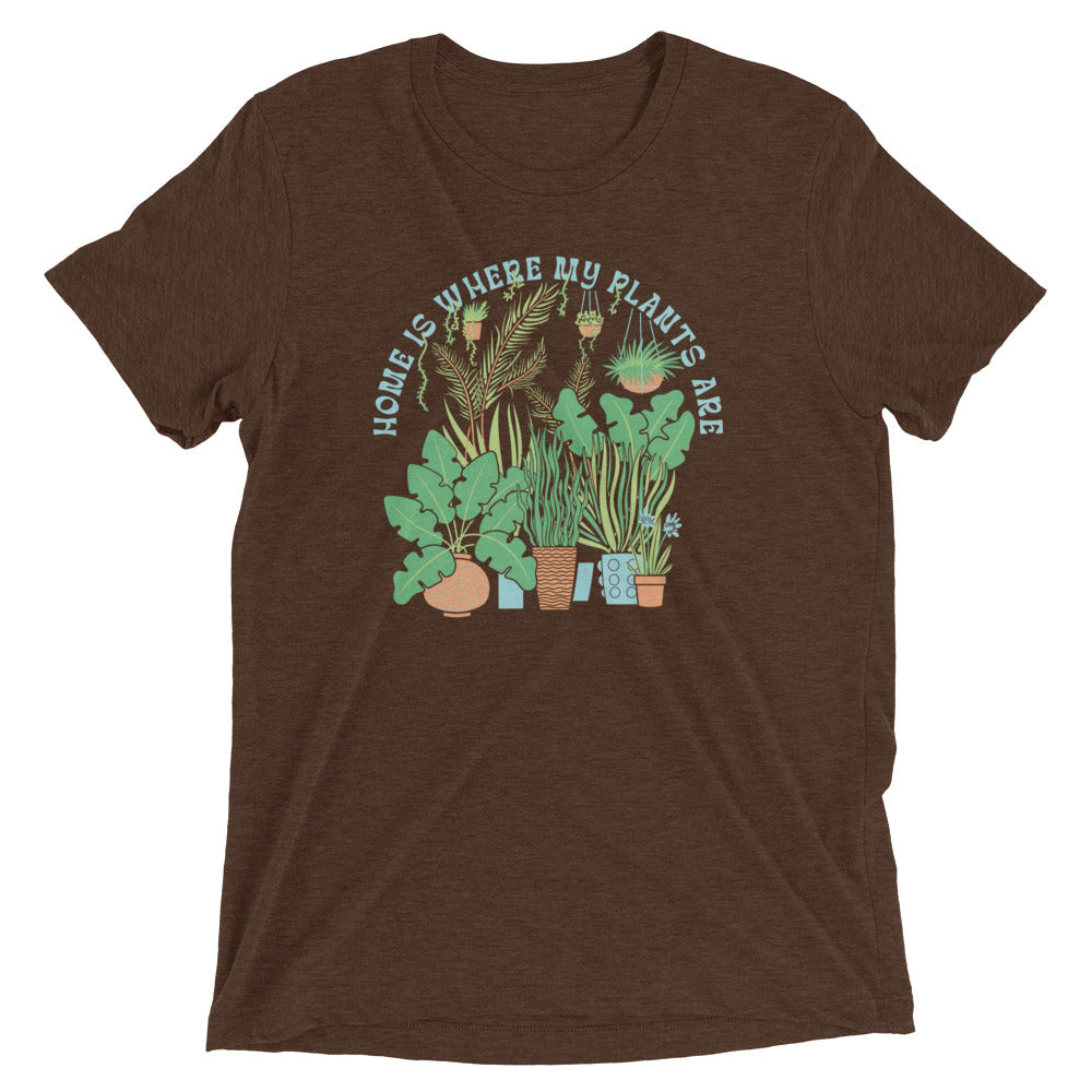 Home Is Where The Plants Are Men's Tri-Blend Tee Hoodie, Sweatshirt | CoreVibeTees.com (Image 3)