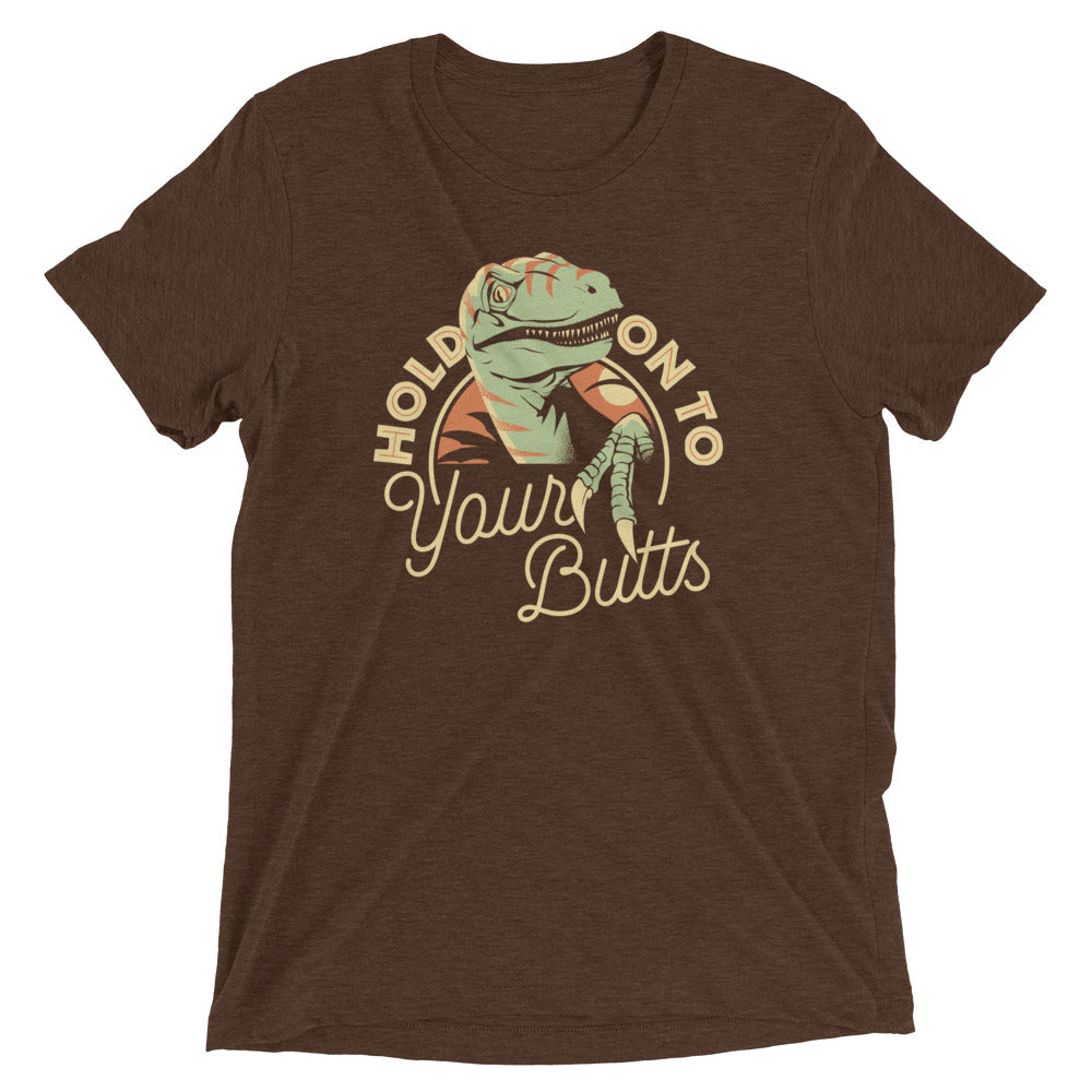 Hold On To Your Butts Men's Tri-Blend Tee Hoodie, Sweatshirt | CoreVibeTees.com (Image 4)