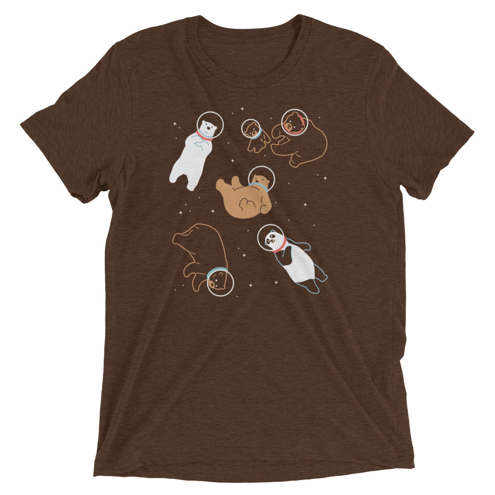 Bears In Space Men's Tri-Blend Tee Hoodie, Sweatshirt | CoreVibeTees.com (Image 2)