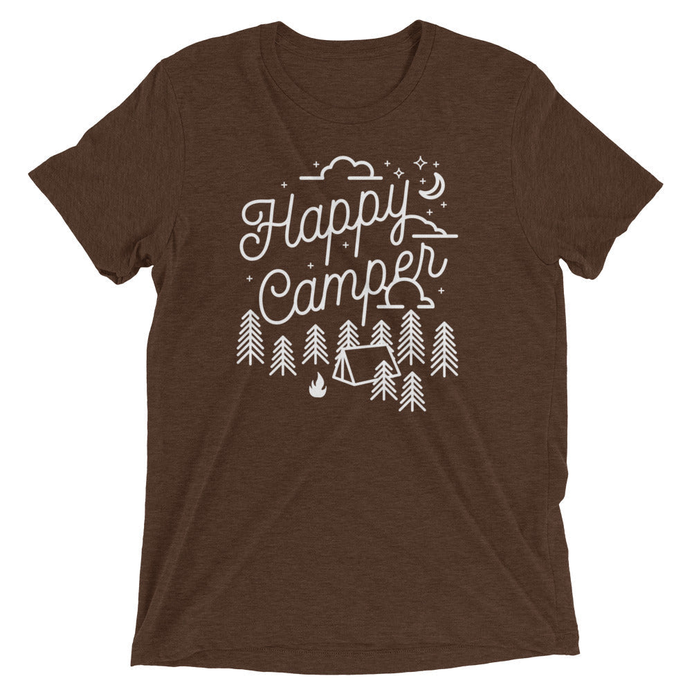 Happy Camper Men's Tri-Blend Tee Hoodie, Sweatshirt | CoreVibeTees.com (Image 4)