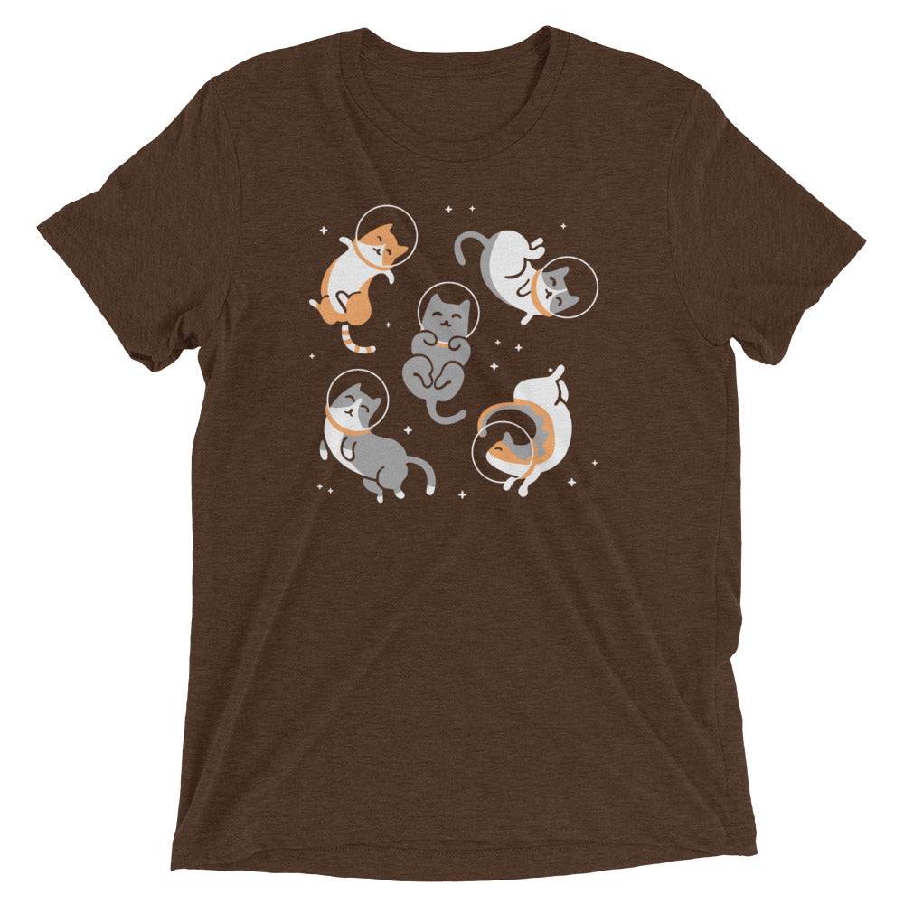 Cats In Space Men's Tri-Blend Tee Hoodie, Sweatshirt | CoreVibeTees.com (Image 4)