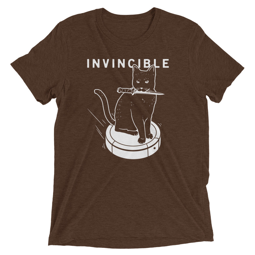 Invincible Cat Men's Tri-Blend Tee Hoodie, Sweatshirt | CoreVibeTees.com (Image 3)