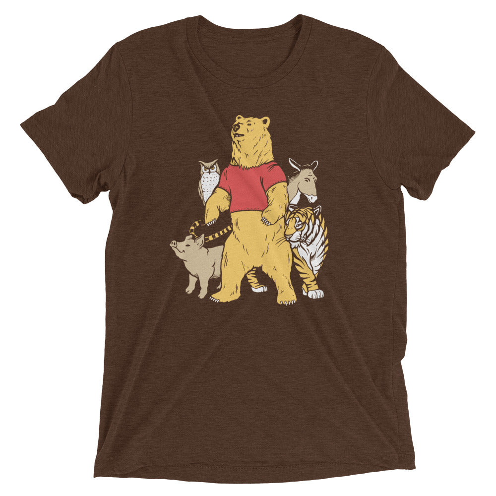 Bear And Friends Men's Tri-Blend Tee Hoodie, Sweatshirt | CoreVibeTees.com (Image 3)