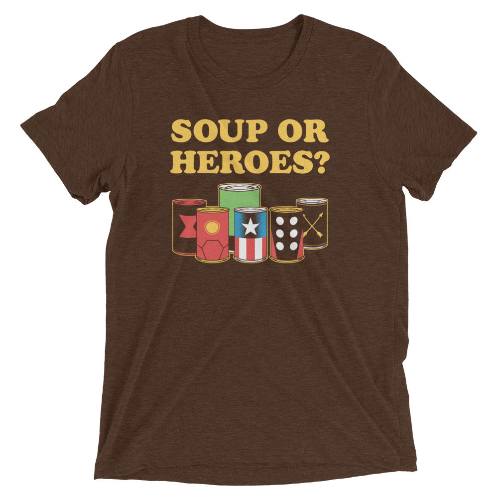 Soup Or Hero? Men's Tri-Blend Tee Hoodie, Sweatshirt | CoreVibeTees.com (Image 3)
