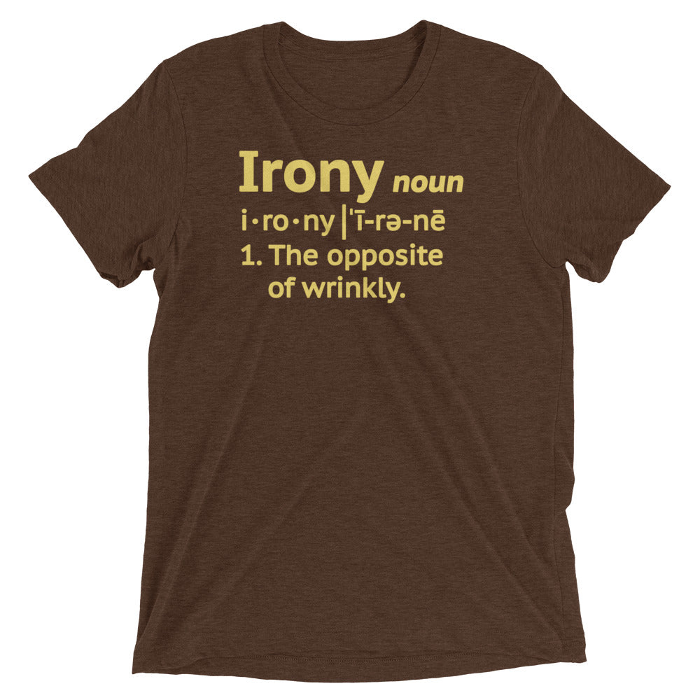 Irony Definition Men's Tri-Blend Tee Hoodie, Sweatshirt | CoreVibeTees.com (Image 4)