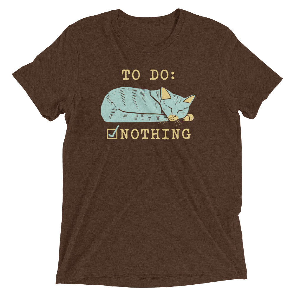 To Do: Nothing Men's Tri-Blend Tee Hoodie, Sweatshirt | CoreVibeTees.com (Image 4)