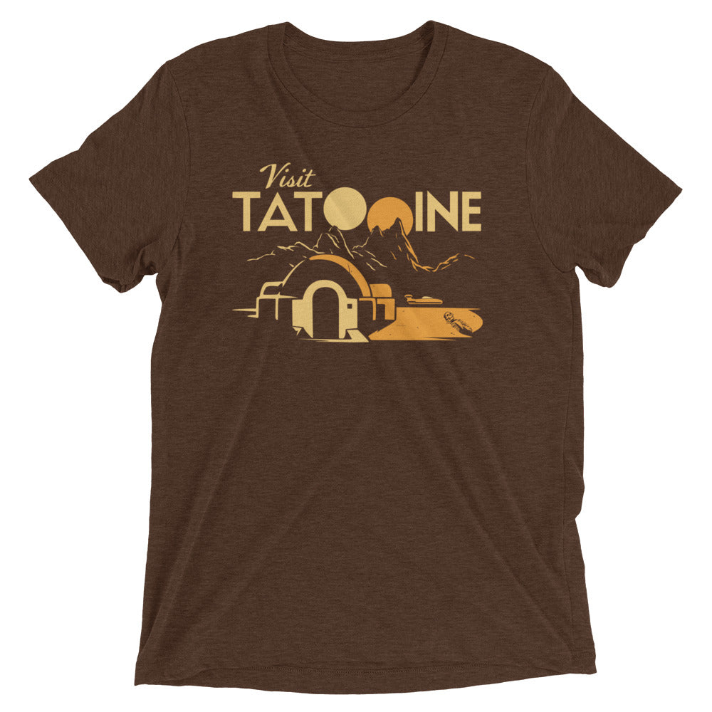 Visit Tatooine Men's Tri-Blend Tee Hoodie, Sweatshirt | CoreVibeTees.com (Image 3)