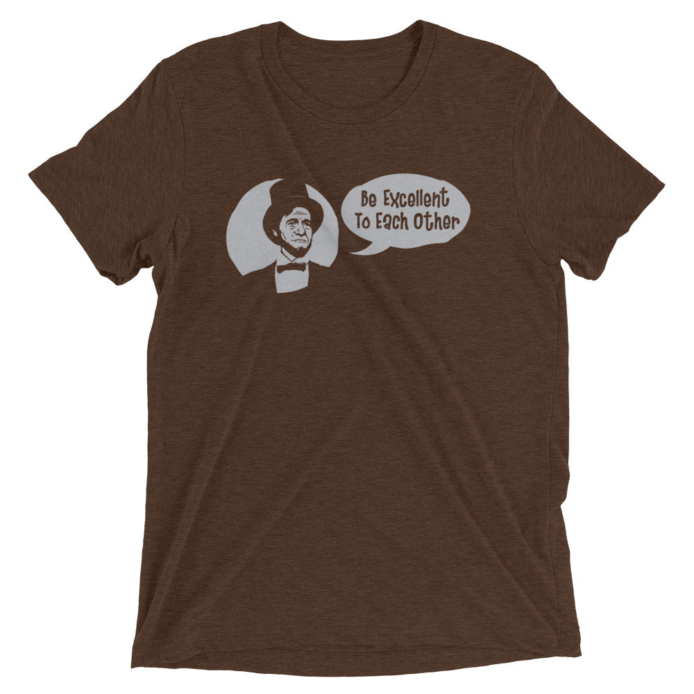Be Excellent to Each Other Men's Tri-Blend Tee Hoodie, Sweatshirt | CoreVibeTees.com (Image 3)