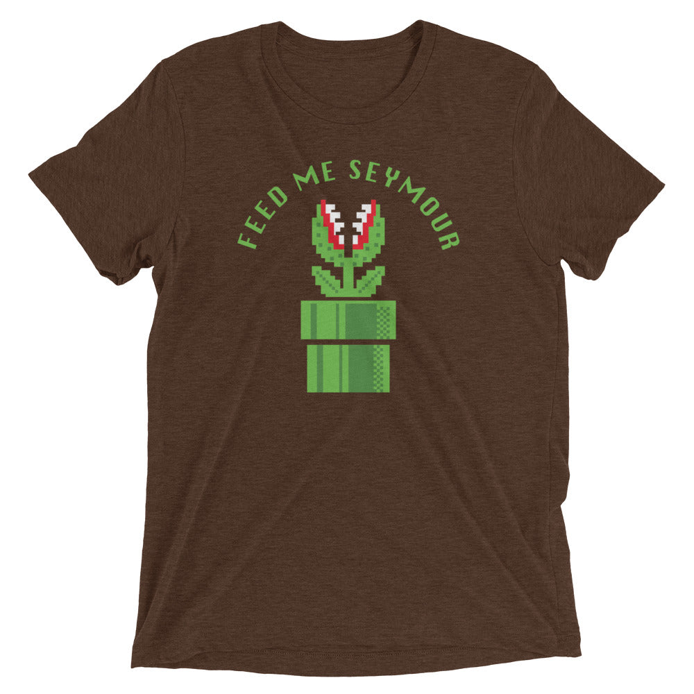 Feed Me Seymour Men's Tri-Blend Tee Hoodie, Sweatshirt | CoreVibeTees.com (Image 2)