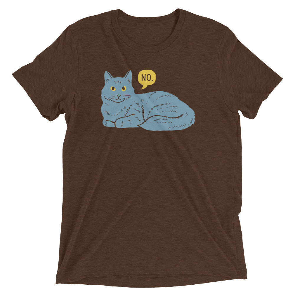 No Cat Men's Tri-Blend Tee Hoodie, Sweatshirt | CoreVibeTees.com (Image 2)