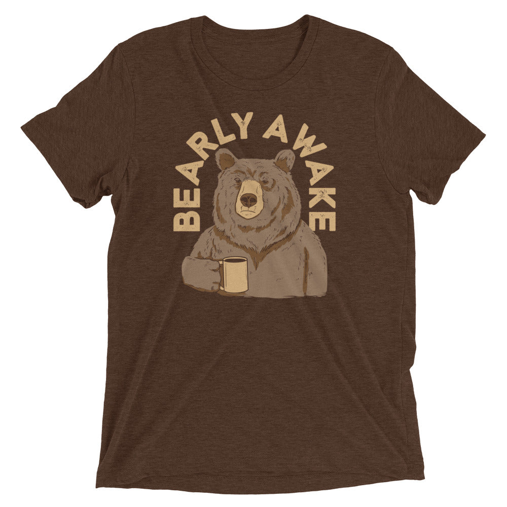 Bearly Awake Men's Tri-Blend Tee Hoodie, Sweatshirt | CoreVibeTees.com (Image 1)