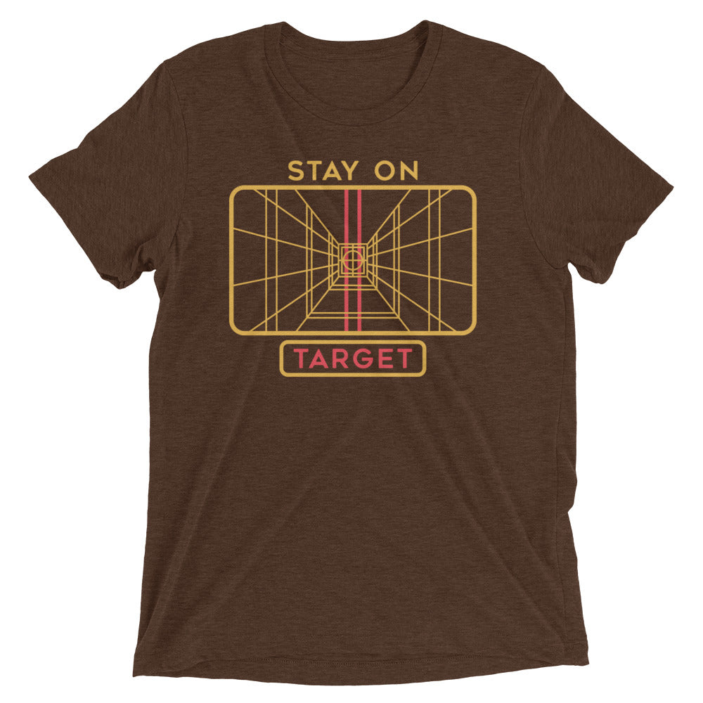 Stay On Target Men's Tri-Blend Tee Hoodie, Sweatshirt | CoreVibeTees.com (Image 2)