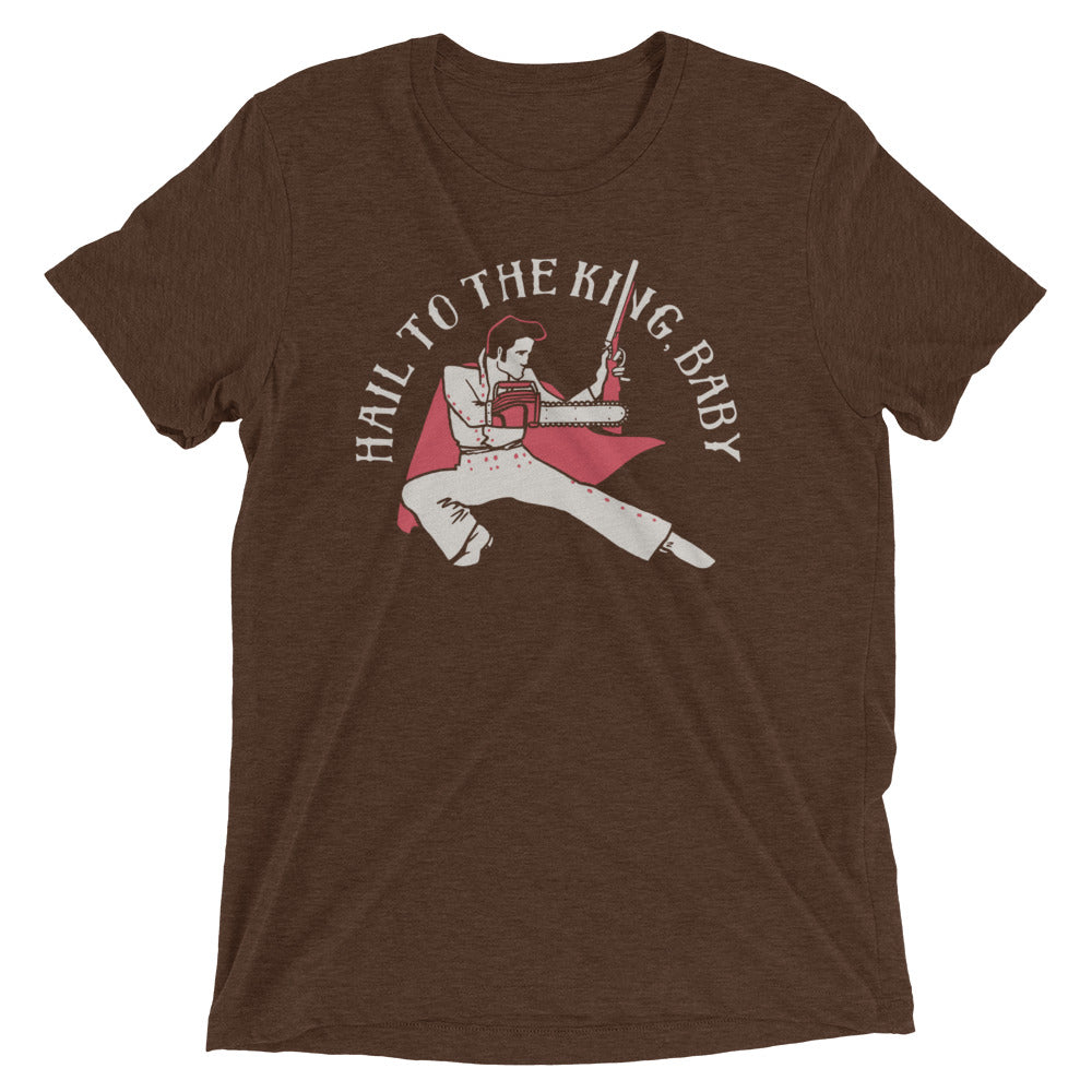 Hail To The King, Baby Men's Tri-Blend Tee Hoodie, Sweatshirt | CoreVibeTees.com (Image 3)