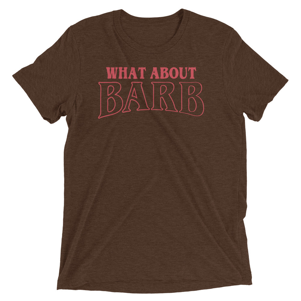 What About Barb? Men's Tri-Blend Tee Hoodie, Sweatshirt | CoreVibeTees.com (Image 3)