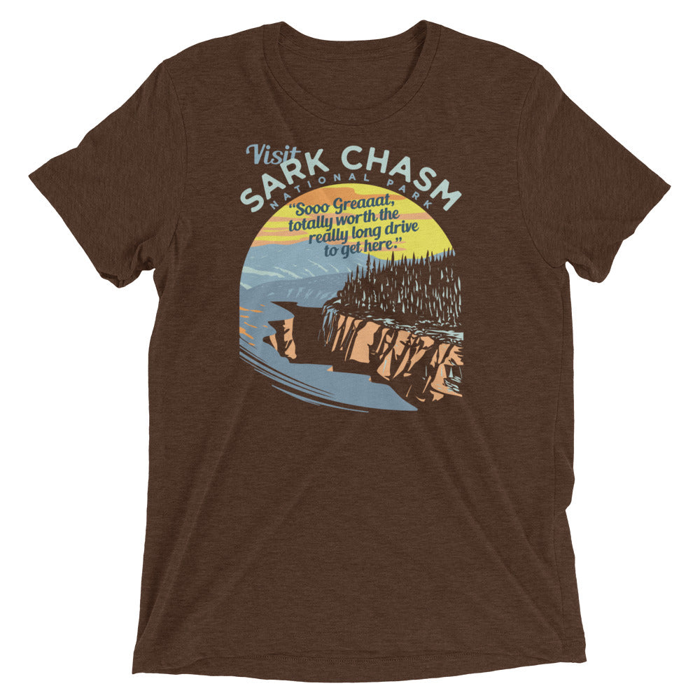 Visit Sark Chasm Men's Tri-Blend Tee Hoodie, Sweatshirt | CoreVibeTees.com (Image 4)
