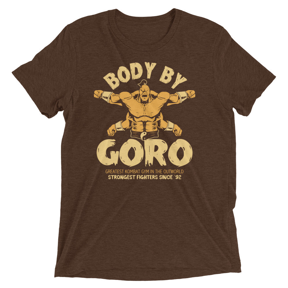 Body By Goro Men's Tri-Blend Tee Hoodie, Sweatshirt | CoreVibeTees.com (Image 3)