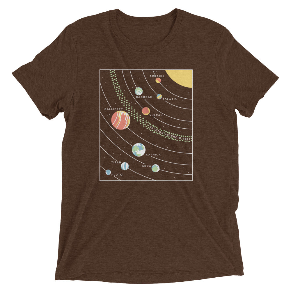 9 Planets Men's Tri-Blend Tee Hoodie, Sweatshirt | CoreVibeTees.com (Image 3)