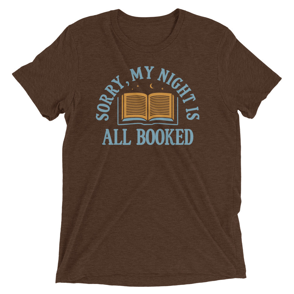 Sorry, My Night Is All Booked Men's Tri-Blend Tee Hoodie, Sweatshirt | CoreVibeTees.com (Image 3)