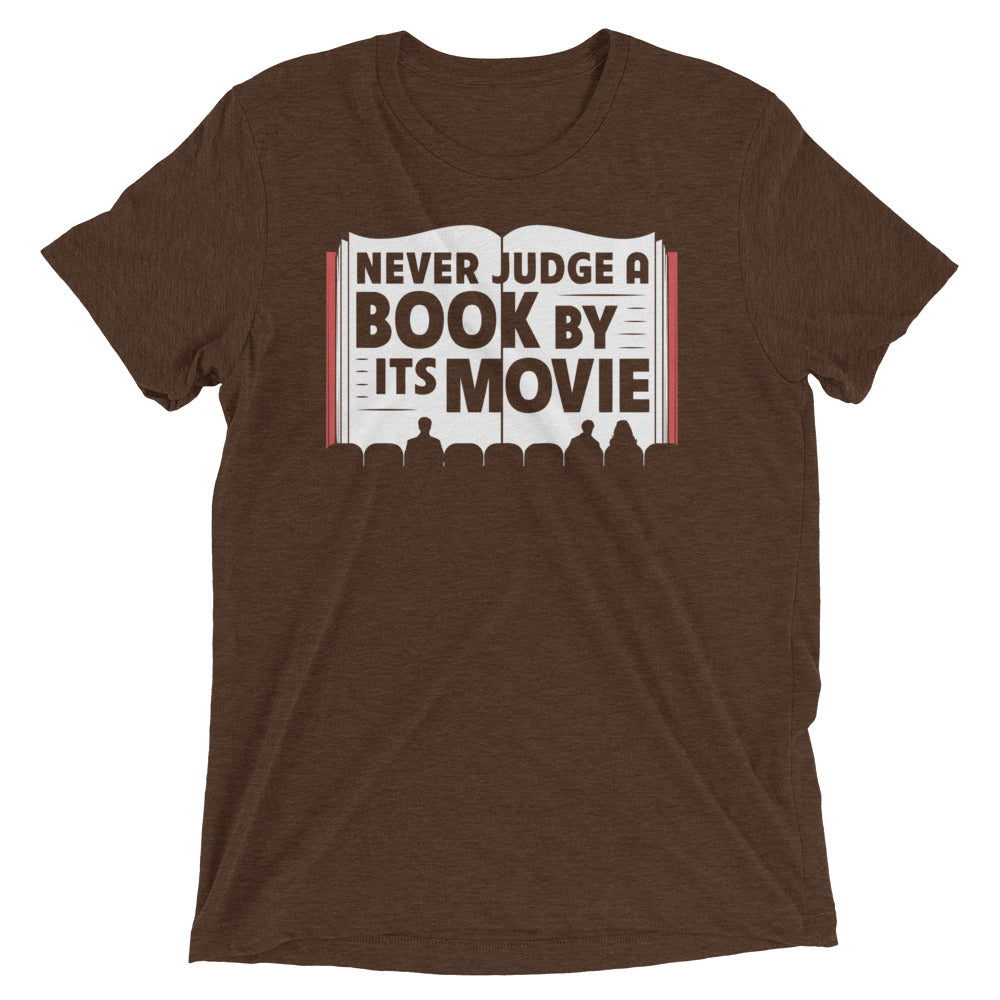 Never Judge A Book By Its Movie Men's Tri-Blend Tee Hoodie, Sweatshirt | CoreVibeTees.com (Image 2)