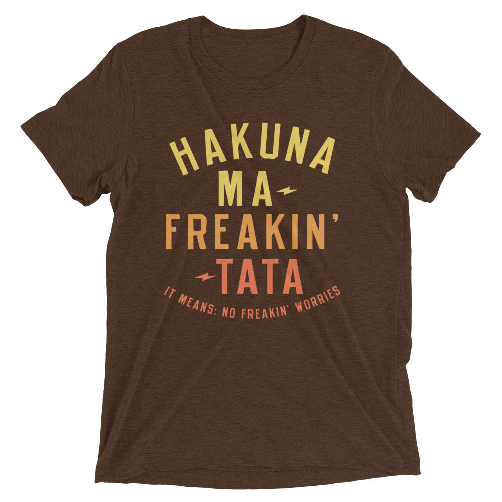 Hakuna Ma-Freakin-Tata Men's Tri-Blend Tee Hoodie, Sweatshirt | CoreVibeTees.com (Image 3)