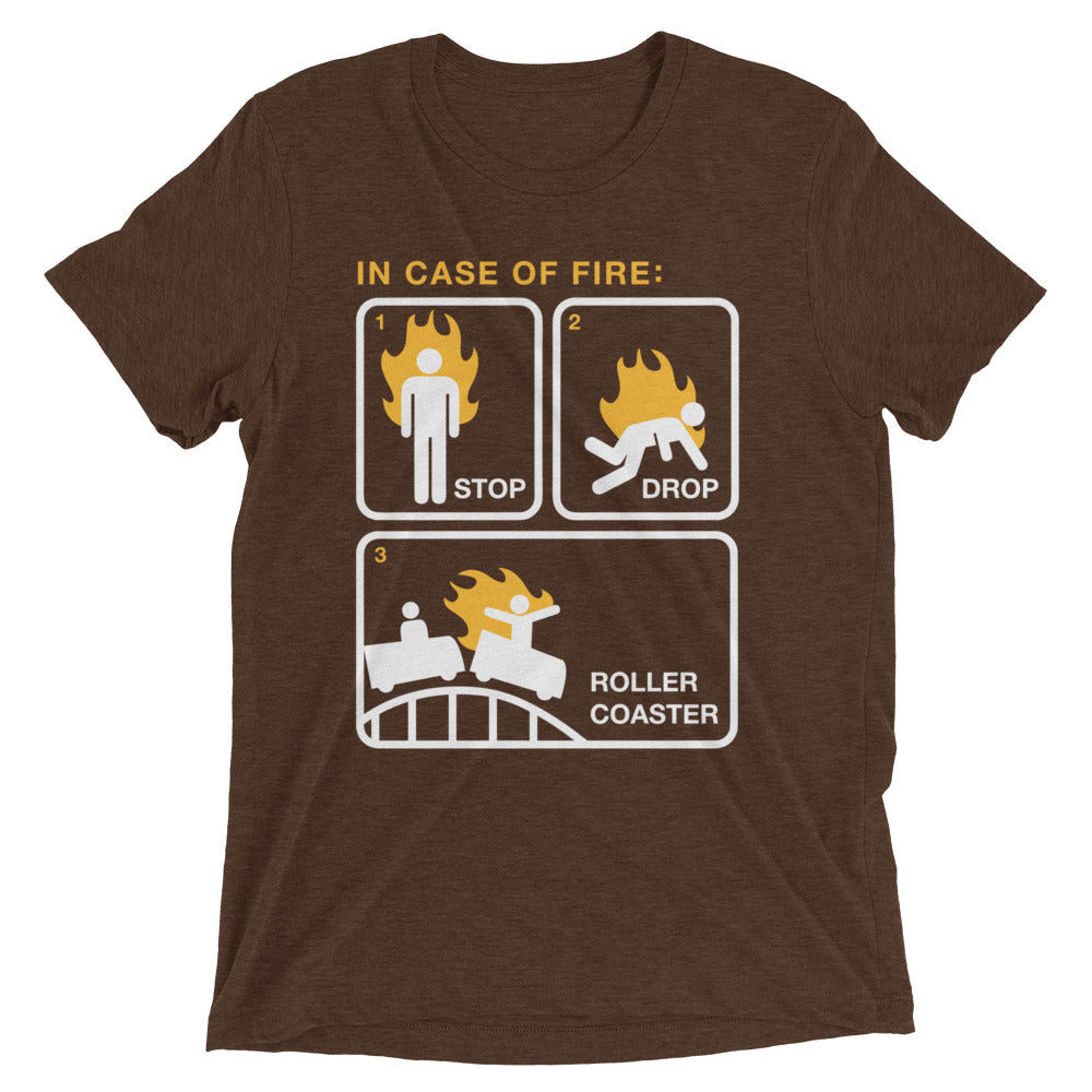 Stop Drop Roller Coaster Men's Tri-Blend Tee Hoodie, Sweatshirt | CoreVibeTees.com (Image 4)