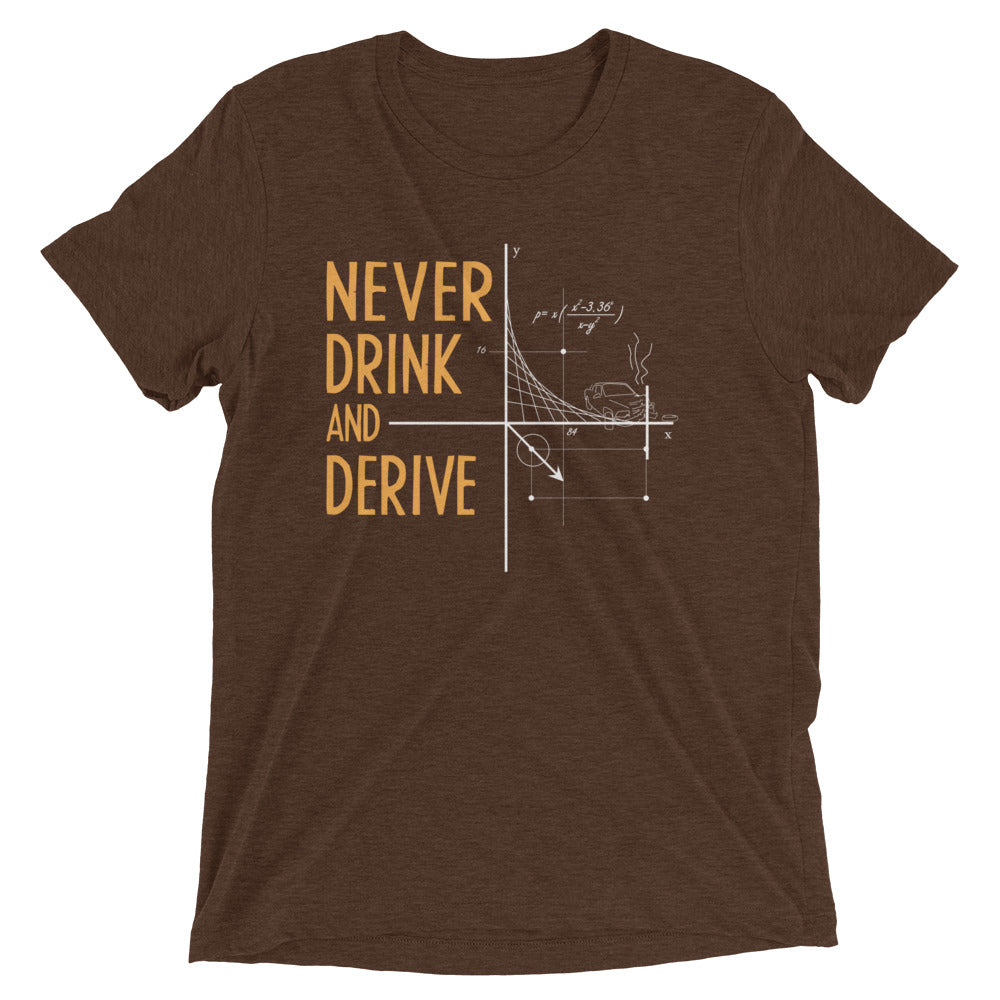Never Drink and Derive Men's Tri-Blend Tee Hoodie, Sweatshirt | CoreVibeTees.com (Image 3)