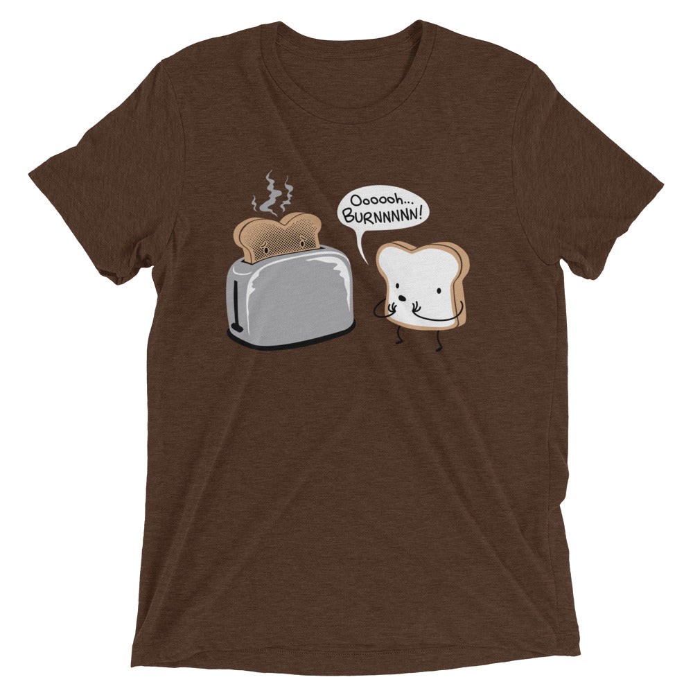 Oooooh...BURNNNNN! Men's Tri-Blend Tee Hoodie, Sweatshirt | CoreVibeTees.com (Image 1)