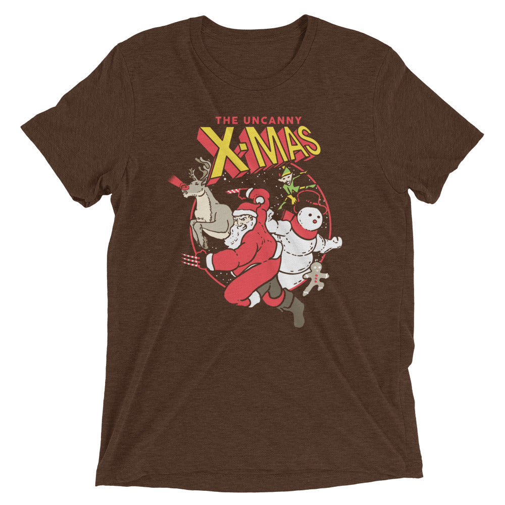 The Uncanny X-Mas Men's Tri-Blend Tee Hoodie, Sweatshirt | CoreVibeTees.com (Image 4)