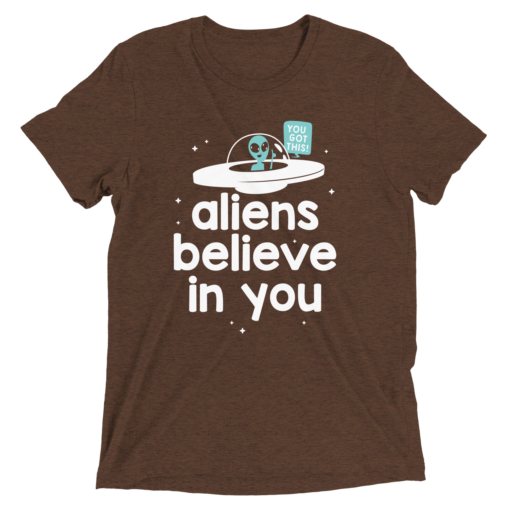 Aliens Believe In You Men's Tri-Blend Tee Hoodie, Sweatshirt | CoreVibeTees.com (Image 4)