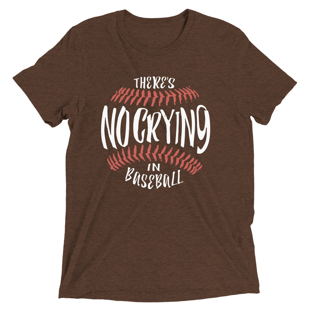 There's No Crying In Baseball Men's Tri-Blend Tee Hoodie, Sweatshirt | CoreVibeTees.com (Image 2)