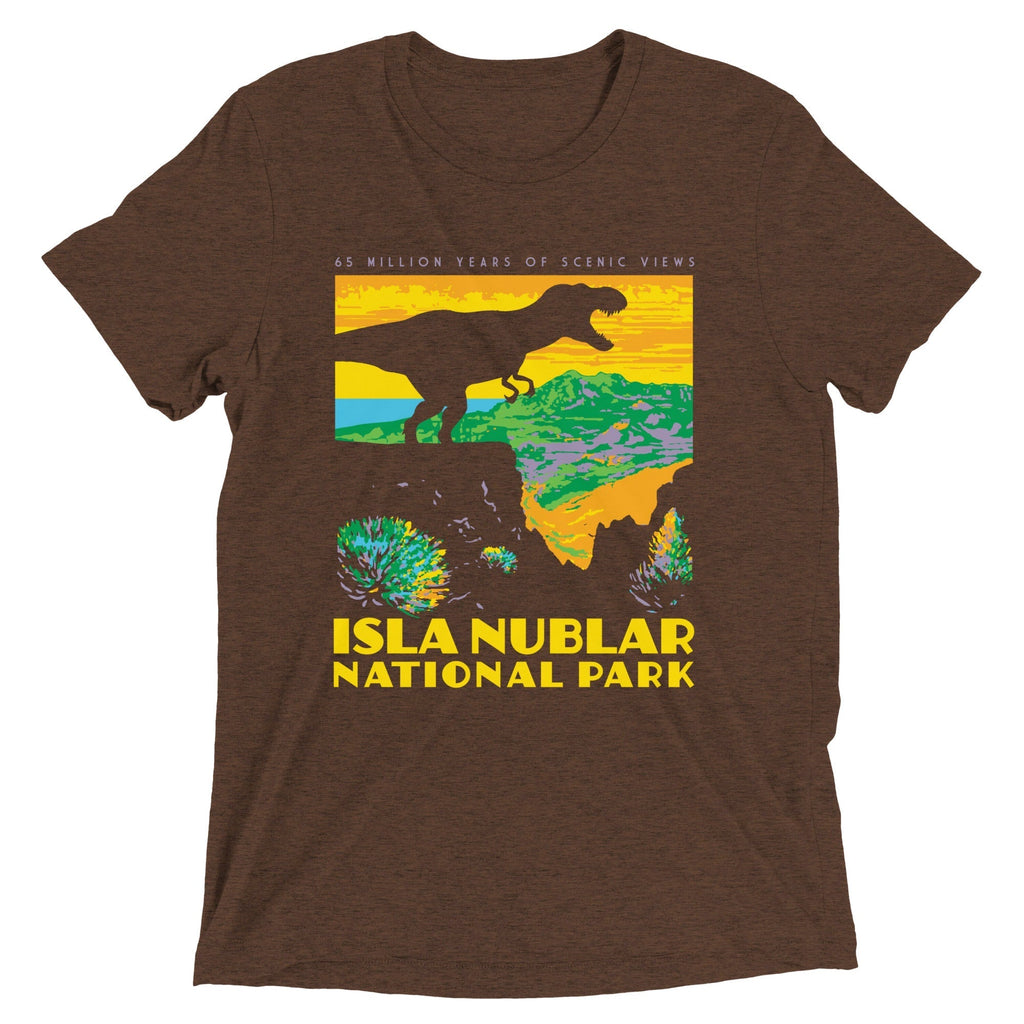 Isla Nublar National Park Men's Tri-Blend Tee Hoodie, Sweatshirt | CoreVibeTees.com (Image 3)