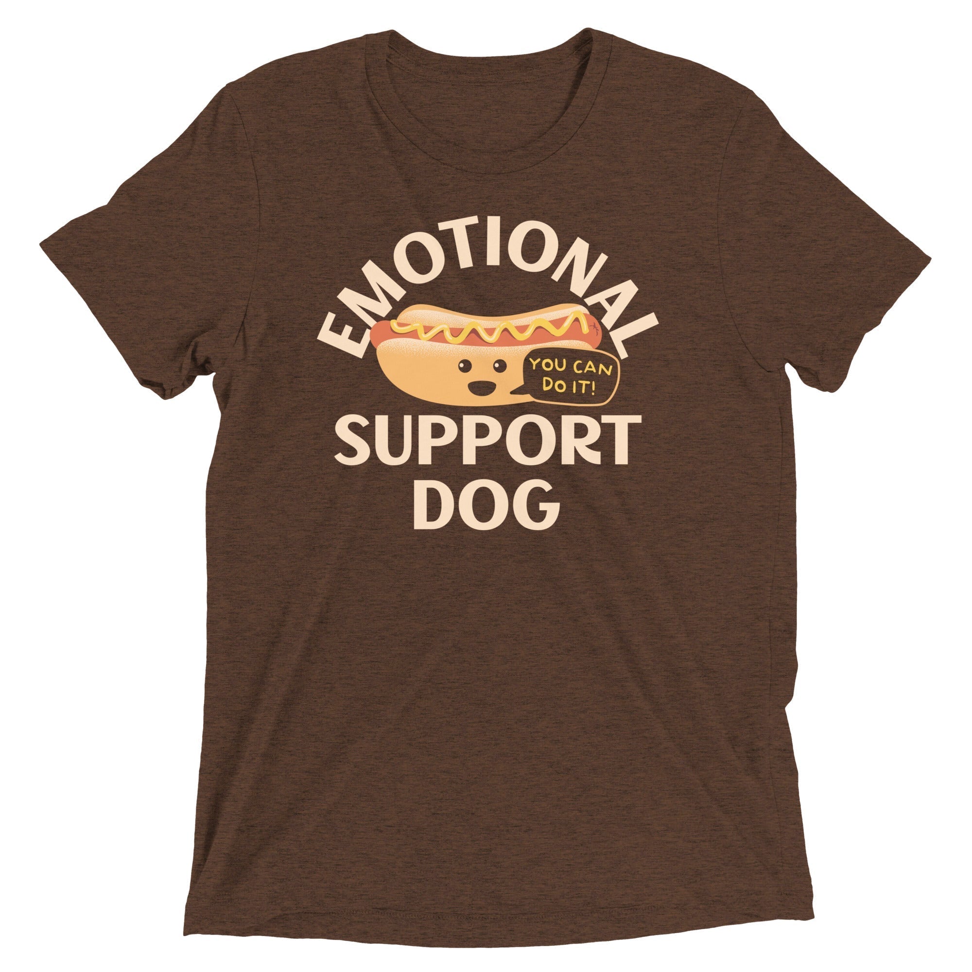 Emotional Support Dog Men's Tri-Blend Tee Hoodie, Sweatshirt | CoreVibeTees.com (Image 3)