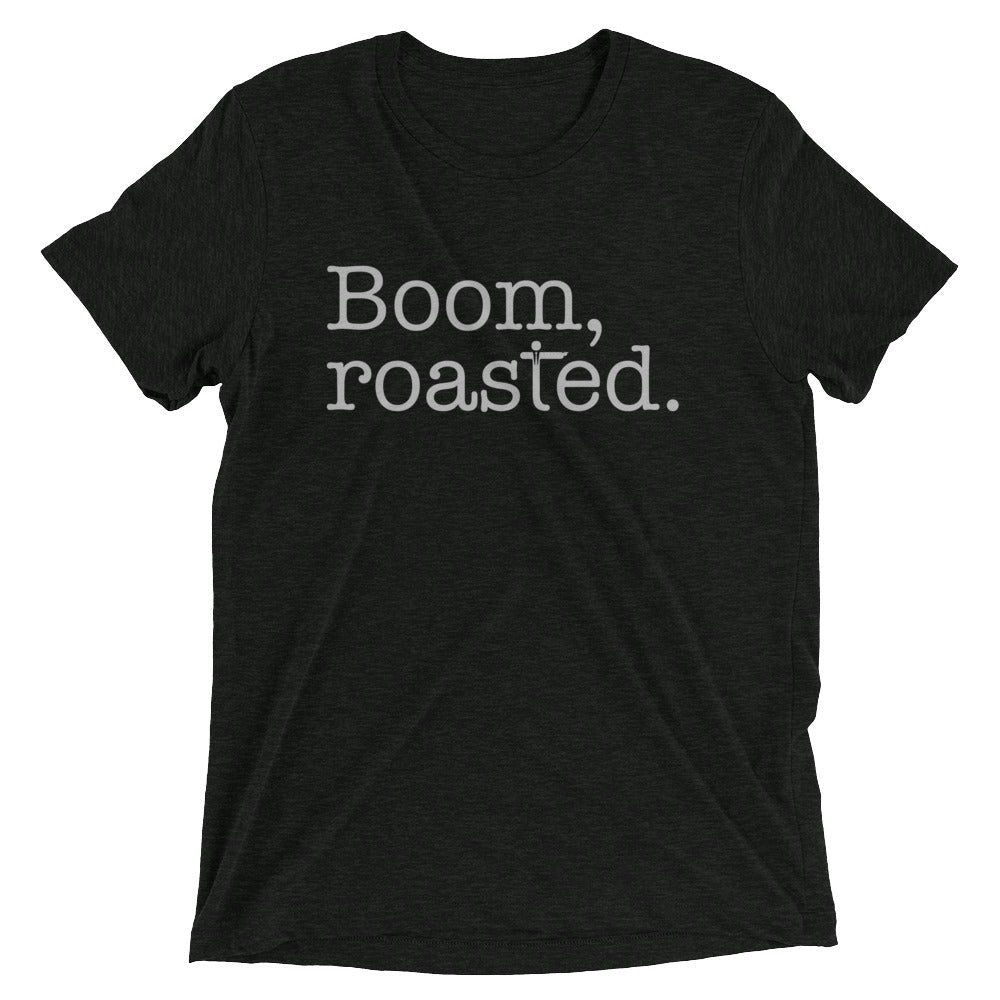 Boom, Roasted Men's Tri-Blend Tee Hoodie, Sweatshirt | CoreVibeTees.com (Image 1)
