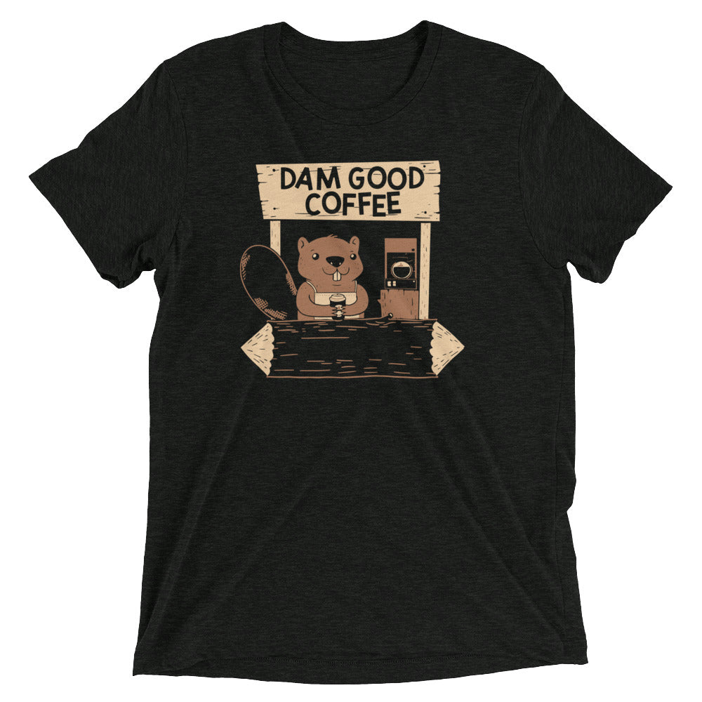 Dam Good Coffee Men's Tri-Blend Tee Hoodie, Sweatshirt | CoreVibeTees.com