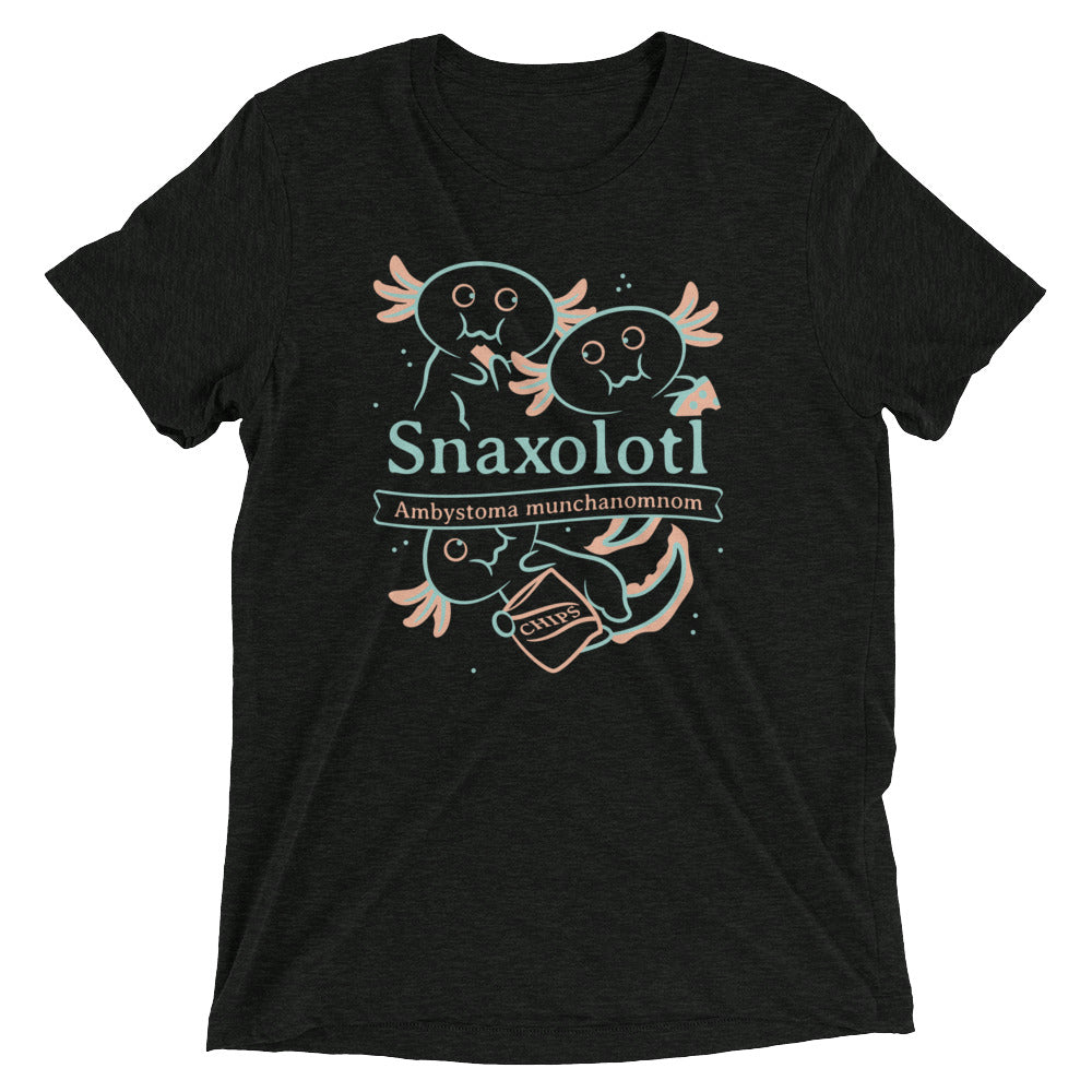 Snaxolotl Men's Tri-Blend Tee Hoodie, Sweatshirt | CoreVibeTees.com (Image 2)